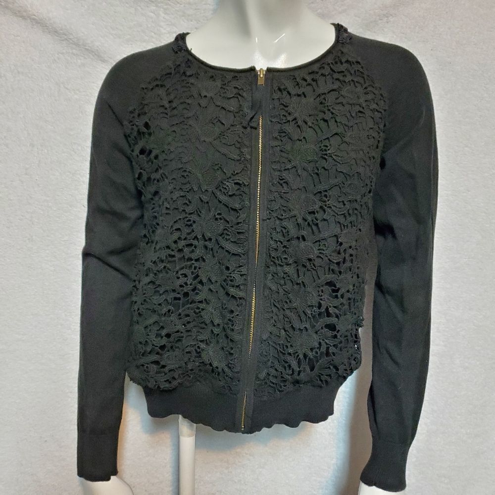 VIP Black Floral Lace Jacket (Small) - Picture 2 of 5